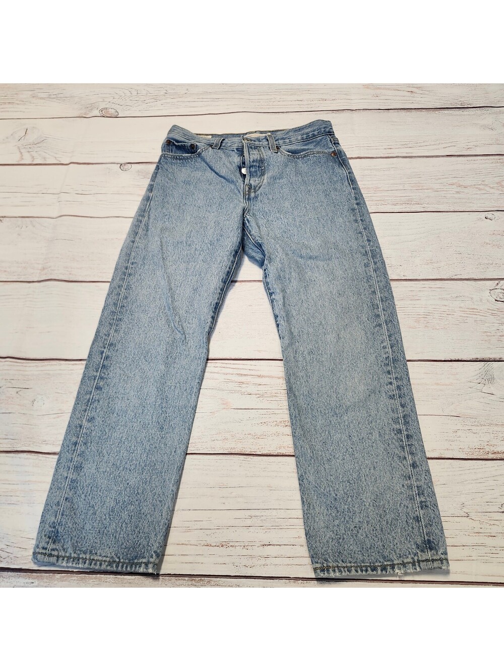 Levi's Premium Wedgie Straight Jeans Size 27 Light Blue Denim